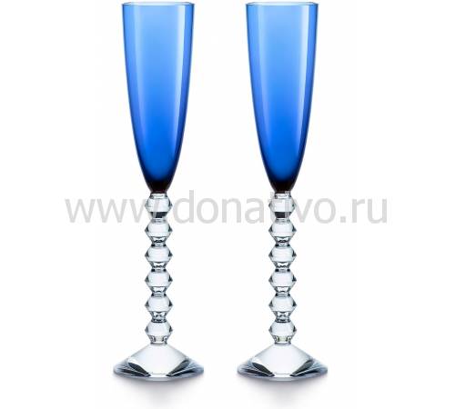 Набор из 2-х синих бокалов для шампанского "VEGA" Baccarat 2811804