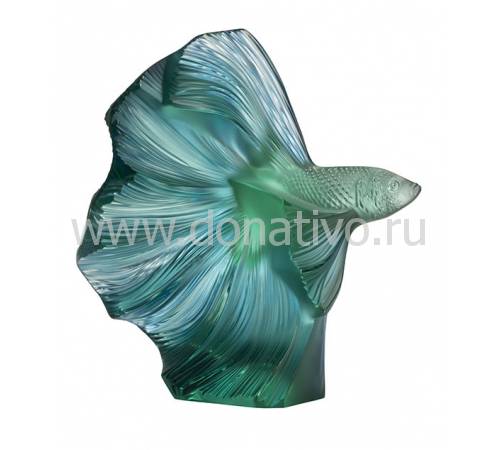 Статуэтка малая мятно/зелёная "Боевая рыба" Lalique 10672700