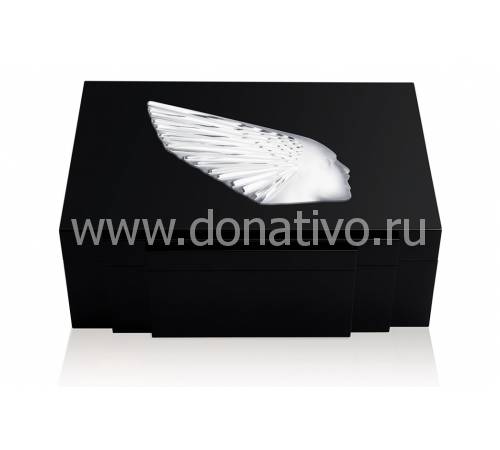 Шкатулка для украшений "Victoire" черная Lalique 10204100