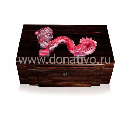 Шкатулка для украшений "Dragon" красный Lalique 10203500