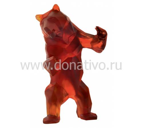 Статуэтка "Медведь дикий" янтарный Daum (Лимитированная серия 50 экз) 05383
