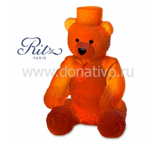Статуэтка "Медведь в шляпе" янтарный Daum 05405-1