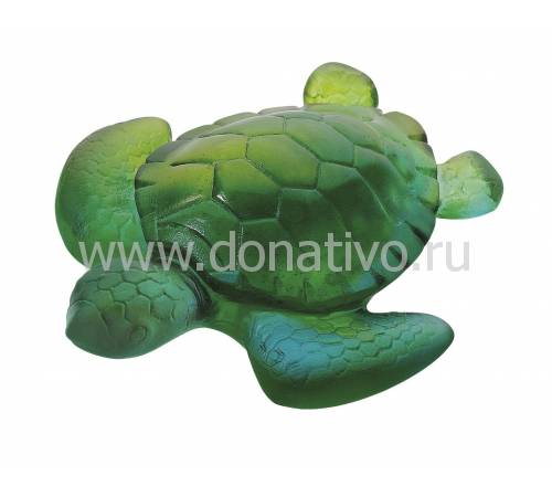 Статуэтка "Черепаха" Mini серо-зеленая Daum 02690-7/C