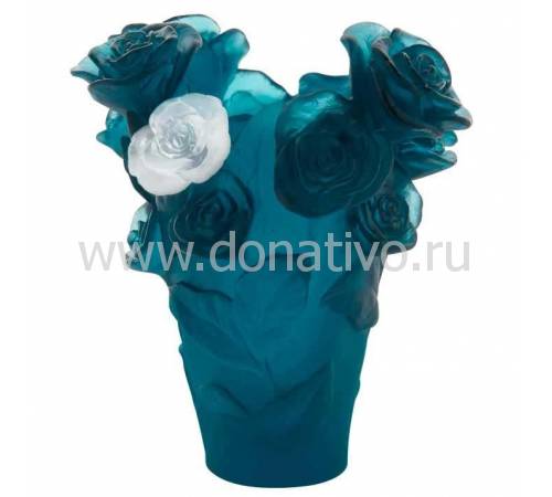 Ваза для цветов "Rose Passion" бело-синяя (h=17) Daum 05287-7