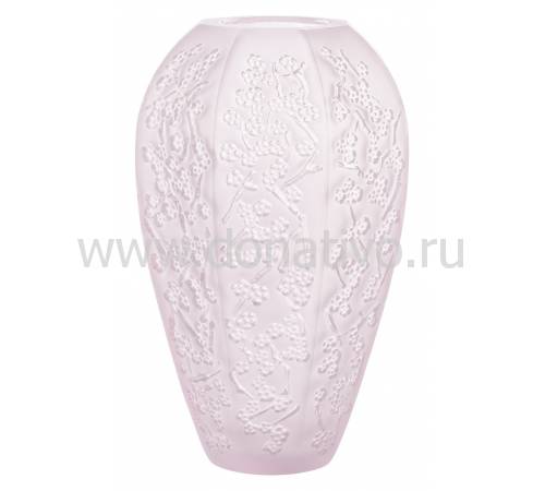 Ваза для цветов "Sakura" розовая H=17,5 Lalique 10724000
