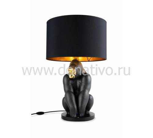 Настольная лампа "Горилла" чёрно-золотая Lladro 01024166