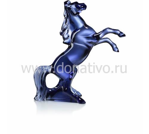 Статуэтка лошади "Маренго" синяя Baccarat 2812666