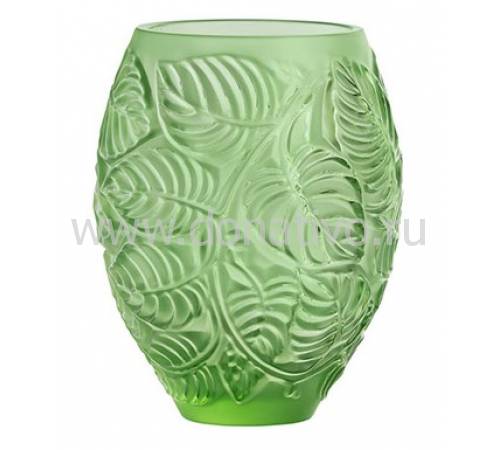 Ваза для цветов "Feuilles" зелёная Lalique 10745600