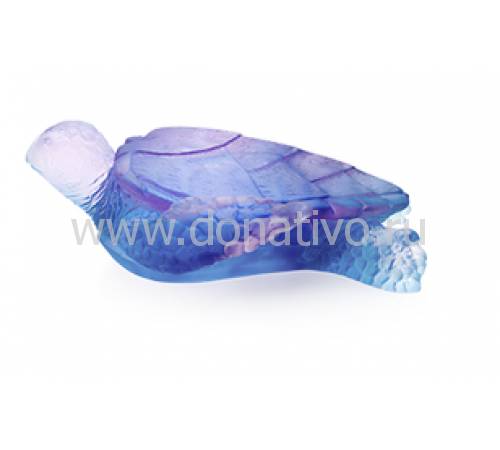 Статуэтка "Морская черепаха" сине-розовая Daum 05721