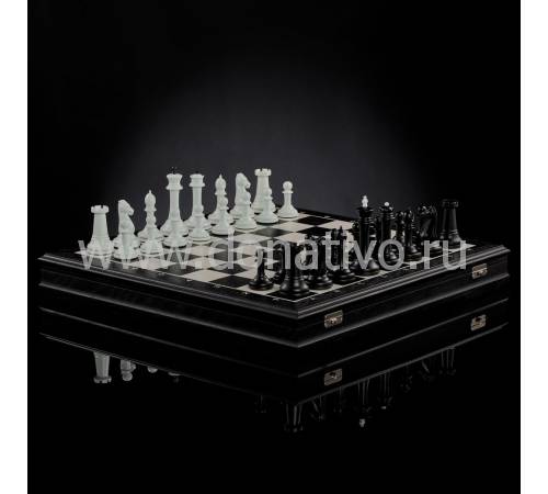 Шахматы "Стаунтон Фаворит" (черно-белый) AVTSH00361
